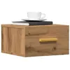 Image de vidaXL Table de chevet murale chêne artisanal 35x35x20 cm857065