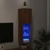 Image de vidaXL Meuble TV avec lumières LED chêne artisanal 30,5x30x102 cm857678