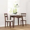 Image de vidaXL Chaises à manger coussins 2 pcs marron bois massif caoutchouc4102380