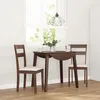 Image de vidaXL Chaises Ã  manger coussins 2 pcs marron bois massif caoutchouc