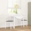 Image de vidaXL Chaises à manger coussins 2 pcs blanc bois massif caoutchouc4102384