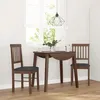 Image de vidaXL Chaises Ã  manger coussins 2 pcs marron bois massif caoutchouc