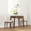 Image de vidaXL Chaises Ã  manger coussins 2 pcs marron bois massif caoutchouc