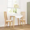 Image de Vidaxl Chaises Ã Manger Coussins 2 Pcs Bois Massif Caoutchouc