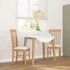 Image de vidaXL Chaises Ã  manger coussins 2 pcs bois massif caoutchouc