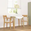 Image de vidaXL Chaises à manger coussins 2 pcs naturel bois massif caoutchouc4102509