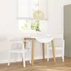 Image de vidaXL Chaises à manger 2 pcs blanc bois massif caoutchouc4102513