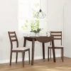 Image de vidaXL Chaises Ã  manger coussins 2 pcs marron bois massif caoutchouc