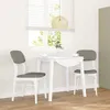 Image de vidaXL Chaises à manger coussins 2 pcs blanc bois massif caoutchouc4102526