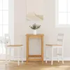 Image de Vidaxl Tabourets De Bar 2 Pcs Blanc Bois Massif D'hévéa