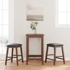 Image de Vidaxl Chaises De Bar Avec Coussins 2 Pcs Marron Bois Massif D'hévéa