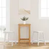 Image de Vidaxl Chaises De Bar 2 Pcs Blanc Bois Massif D'hévéa