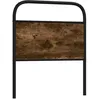 Image de vidaXL TÃªte de lit chÃªne fumÃ© 75 cm acier et bois d'ingÃ©nierie