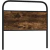 Image de vidaXL TÃªte de lit chÃªne fumÃ© 90 cm acier et bois d'ingÃ©nierie