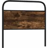 Image de vidaXL Vidaxl Tête De Lit Chêne Fumé 100 Cm Acier Et Bois D'ingénierie