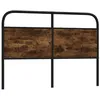 Image de vidaXL TÃªte de lit chÃªne fumÃ© 120 cm acier et bois d'ingÃ©nierie