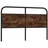 Image de vidaXL TÃªte de lit chÃªne fumÃ© 150 cm acier et bois d'ingÃ©nierie