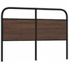 Image de vidaXL TÃªte de lit chÃªne marron 135 cm acier et bois d'ingÃ©nierie