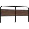 Image de vidaXL TÃªte de lit chÃªne marron 180 cm acier et bois d'ingÃ©nierie