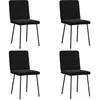 Image de vidaXL Chaises à manger lot de 4 Noir Velours3315163