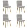 Image de vidaXL Chaises à manger lot de 4 gris nuage tissu3315200