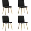 Image de vidaXL Chaises à manger lot de 4 noir tissu3315223