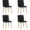 Image de vidaXL Chaises Ã  manger lot de 4 noir tissu