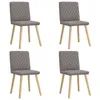 Image de vidaXL Chaises Ã  manger lot de 4 taupe tissu