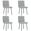 Image de vidaXL Chaises Ã  manger lot de 4 Gris clair Velours