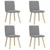 Image de vidaXL Chaises Ã  manger lot de 4 gris clair tissu