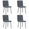 Image de vidaXL Chaises Ã  manger lot de 4 Gris foncÃ© Velours