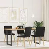 Image de vidaXL Chaises Ã  manger lot de 4 noir tissu