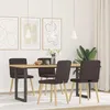 Image de vidaXL Chaises Ã  manger lot de 4 marron foncÃ© tissu