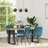 Image de vidaXL Chaises à manger lot de 4 Bleu Velours3315319