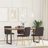 Image de vidaXL Chaises Ã  manger lot de 4 marron foncÃ© tissu