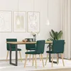Image de vidaXL Chaises à manger lot de 4 vert foncé tissu3315360