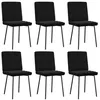 Image de vidaXL Chaises à manger lot de 6 noir velours3315479