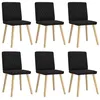 Image de vidaXL Chaises à manger lot de 6 noir tissu3315493