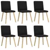 Image de vidaXL Chaises Ã  manger lot de 6 noir tissu
