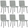 Image de vidaXL Chaises à manger lot de 6 gris clair velours3315526