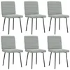 Image de vidaXL Chaises Ã  manger lot de 6 gris clair velours