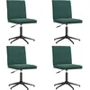 Image de vidaXL Chaises à manger lot de 4 Vert foncé Velours