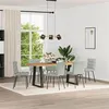 Image de vidaXL Chaises à manger lot de 6 gris clair velours3315652