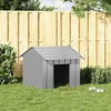 Image de vidaXL Vidaxl Niche Pour Chien Avec Toit Noir 85x107x81 Cm Acier Galvanisé