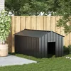 Image de vidaXL Vidaxl Niche Pour Chien Avec Toit Noir 114x202x101 Cm Acier Galvanisé