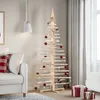Image de vidaXL vidaXL Arbre de Noël en bois pour décoration 180 cm bois massif de pin