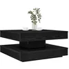 Image de vidaXL Table basse rotative Ã  360 degrÃ©s noir 70x70x34,5 cm
