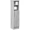 Image de vidaXL Meuble de salle de bain avec porte-rouleau sonoma gris
