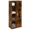 Image de Vidaxl Meuble De Salle De Bain Avec Porte-Rouleau ChÃªne FumÃ©