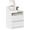 Image de vidaXL Tables de chevet 2 pcs avec 2 tiroirs blanc 40x33x60 cm858561